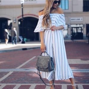 NWT! Vici Sea Ranch Off Shoulder Jumpsuit